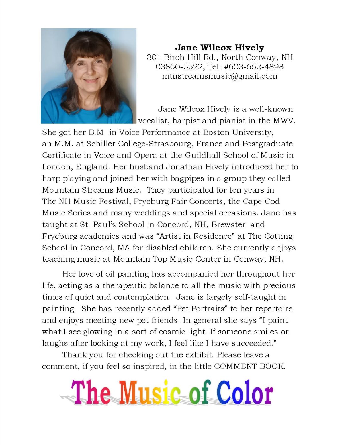 pope memorial jane bio